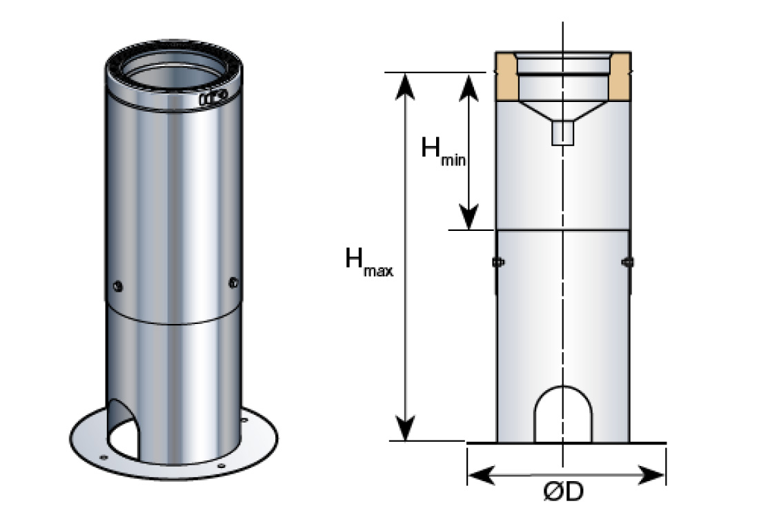 ドレインプラグ付き ベースサポート Φ150mm