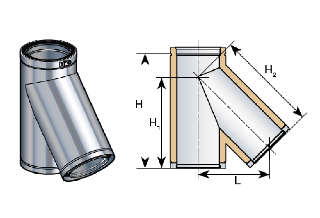 T 135° Φ150mm